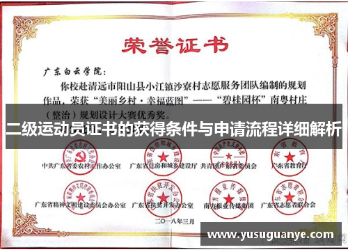 二级运动员证书的获得条件与申请流程详细解析